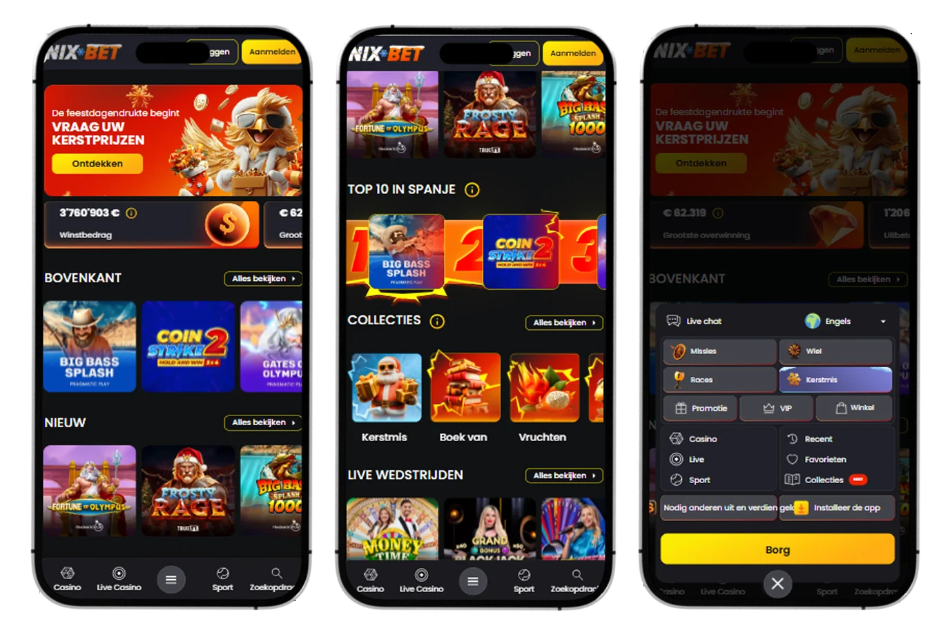 Nixbet Casino Mobiele versie en app